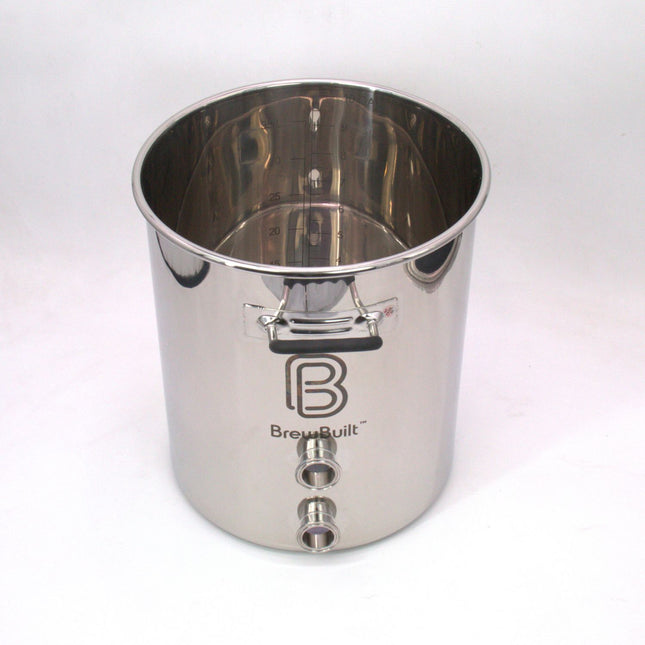 BrewBuilt® Brewing Kettle | 1.5" Tri-Clamp | Dual Port | Front/Back Handles - Bad Lid                                