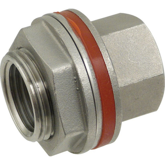 S/S Bulkhead 1/2" FPT x 1/2" FPT 