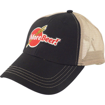 MoreBeer! Trucker Hat - Black and Tan