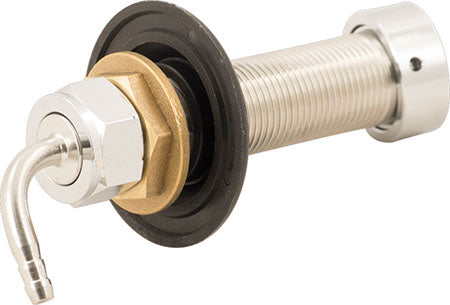 Intertap Faucet Shank - 4 in. Stainless Steel w/ nut and nipple