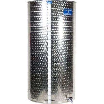 Marchisio Variable Volume Tank | Flat Bottom | Stainless Steel | Marbled Finish | 400L - Return