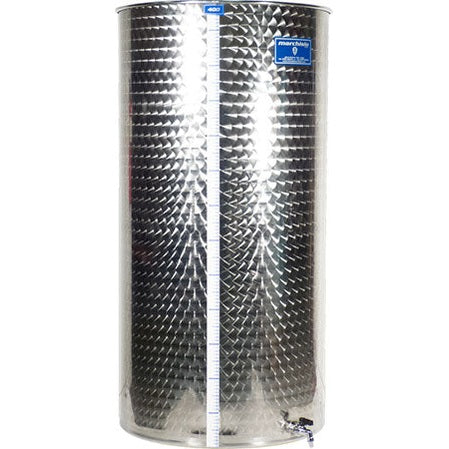 Marchisio Variable Volume Tank | Flat Bottom | Stainless Steel | Marbled Finish | 400L - Return