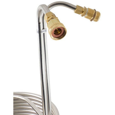 Wort Chiller - Stainless (50' x 1/2 in. with Brass Fittings)
