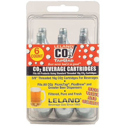 16g Threaded CO2 Cartridges pack of 6