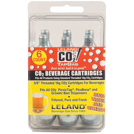 16g Threaded CO2 Cartridges pack of 6