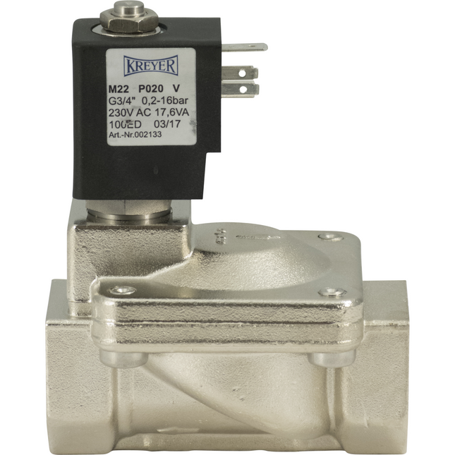 Solenoid Valve for Kreyer Fans - 230 v 3/4 in.