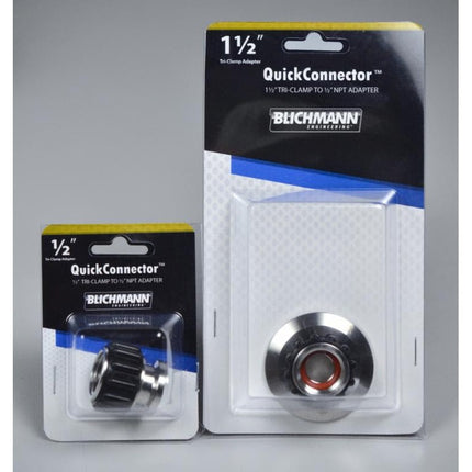 Blichmann Stainless QuickConnector - 1.5 in. T.C. x 1/2 in. NPT