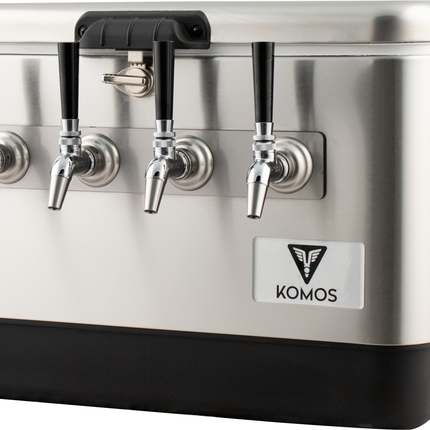 KOMOS Stainless 4 Tap Jockey Box - Rear Entry