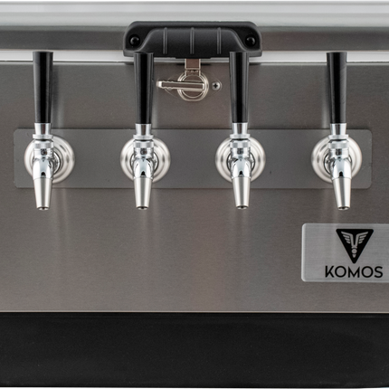 KOMOS Stainless 4 Tap Jockey Box - Rear Entry