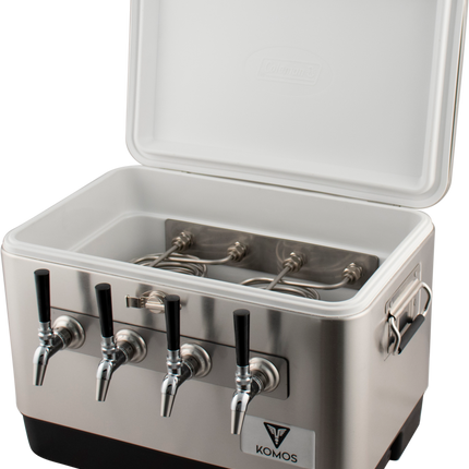 KOMOS Stainless 4 Tap Jockey Box - Rear Entry