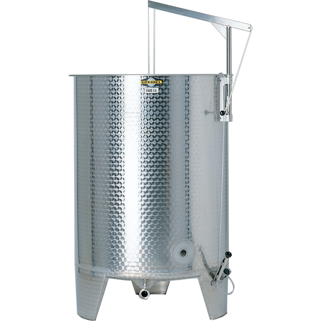 Speidel 1100L, 1000mm Diameter FO Dish Bottom Variable Volume Tank w/ Lid - PRECONFIGURED