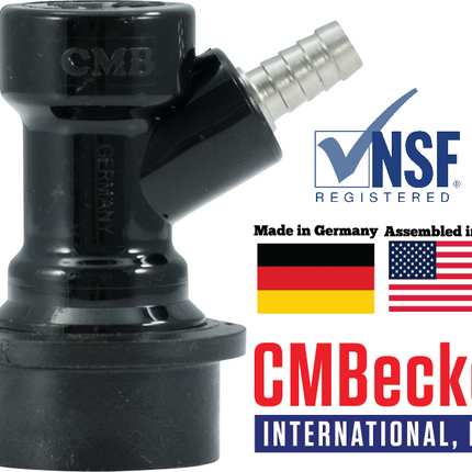 CM Becker - Ball Lock Quick Disconnect (QD) - Bev Out (BLACK) - Barb
