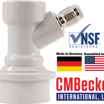 CM Becker - Ball Lock Quick Disconnect (QD) - Gas In (GRAY) - Flare