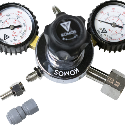 KOMOS Premium Dual Gauge CO2 Regulator - 60 psi
