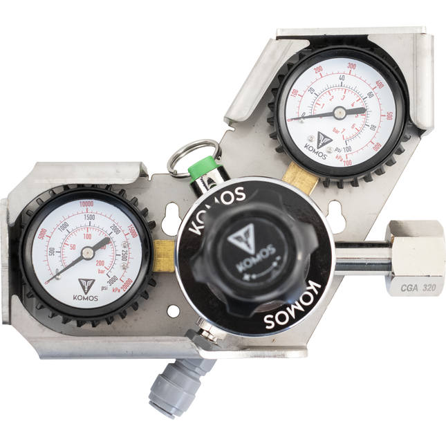 Gauge Cage for KOMOS Dual Gauge CO2 Regulator (D1077)