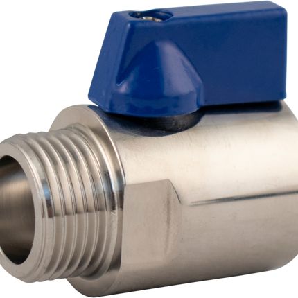 Stainless Ball Valve for Keg Couplers - Male & Female Beer Thread (5/8 in. BSP)