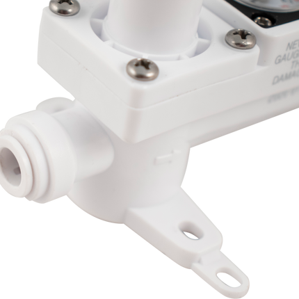 Duotight In-Line Plastic Regulator w/ Integrated Pressure Gauge (0-60 psi) - 8 mm