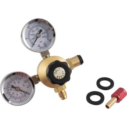 Dual Gauge Oxygen Regulator - For Disposable Tanks