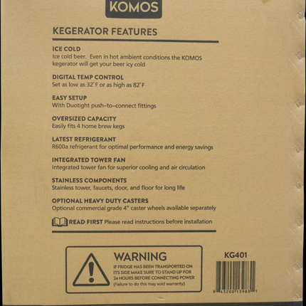 Komos V2 Kegerator with Komos Regulator - REFRIGERATOR ONLY
