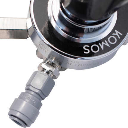 KOMOS Premium Dual Body CO2 Regulator - Three Gauge