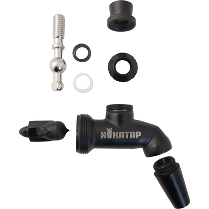 Nukatap Stealth Bomber Stainless Steel Faucet (Matte Black / Black Spout)