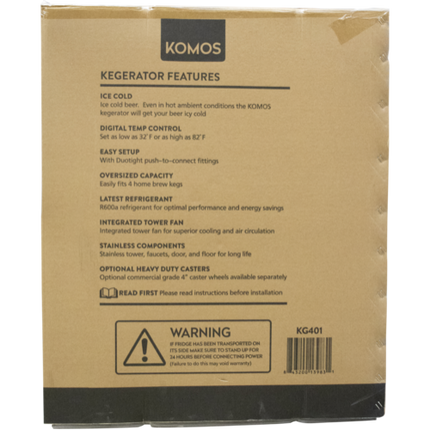 Komos V2 Kegerator with Stainless Tower and NukaTap Faucets - PLACEHOLDER