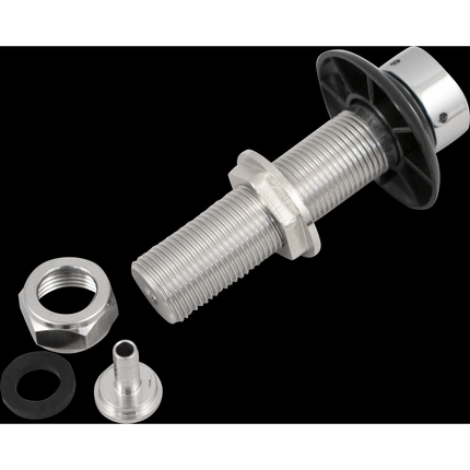Faucet Shank - 4-1/8 in Stainless with Nut & Nipple