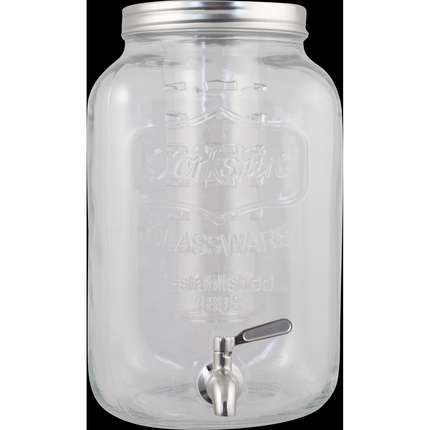 5L Glass Beverage Dispenser With Infuser and SS Spigot