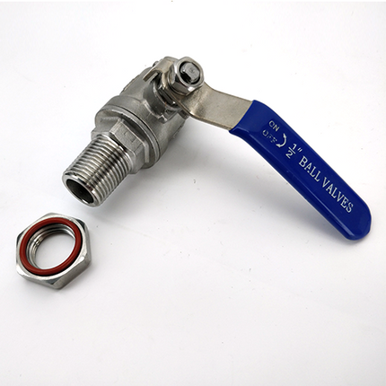 Stainless - 1/2 in. BSP Weldless Ball Valve Assembly