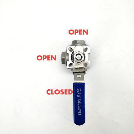 Stainless - 1/2 in. BSP 3-Way Ball Valve