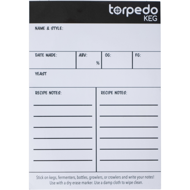 Torpedo Keg Beverage Tags - Pack of 10