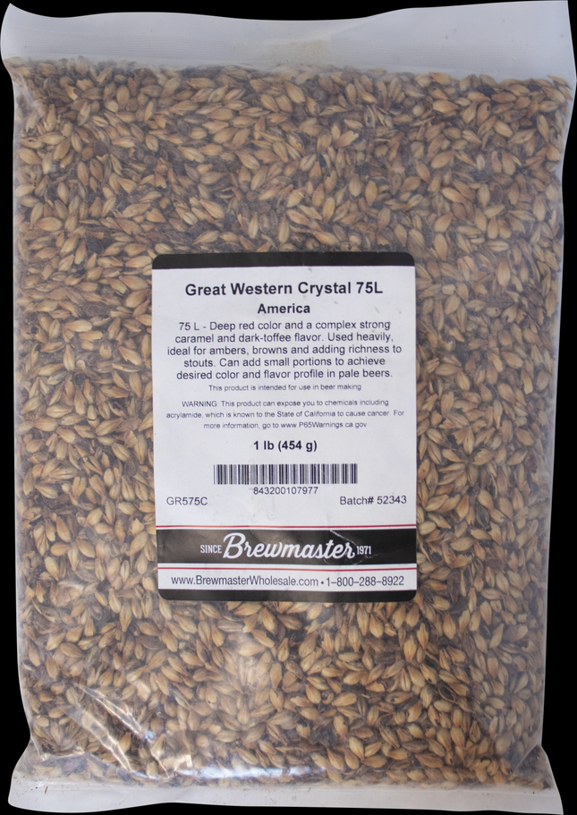 Malt - Great Western Crystal 75L - Per Lb (Showroom Only)
