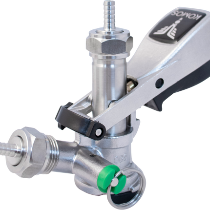 KOMOS Keg Coupler - D-Style Sanke Coupler with PRV (Stainless) w/ 1/4 in. Barbs