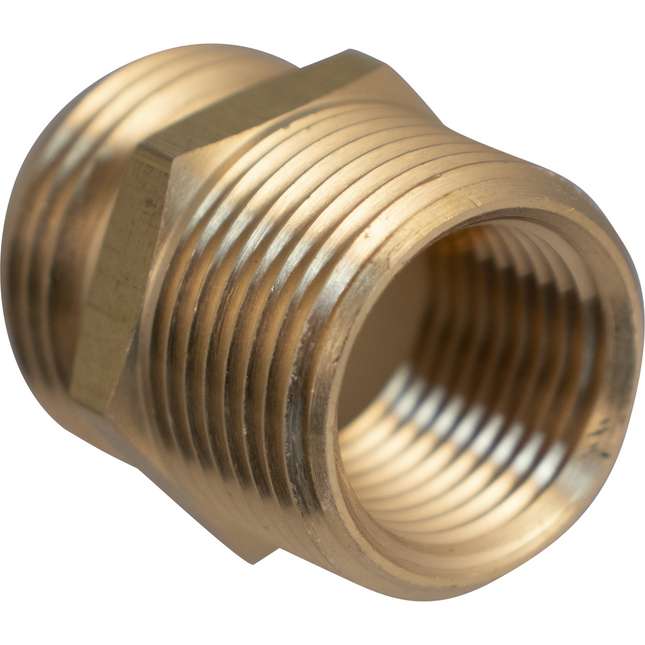 Brass Hose - Male 3/4 in GHT and 1/2 in FPT