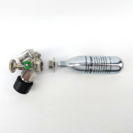 74g Cartridge Adaptor for KegLand Core 360 Mini CO2 Regulator (TR21-4 Male x 5/8-18UNF Female)