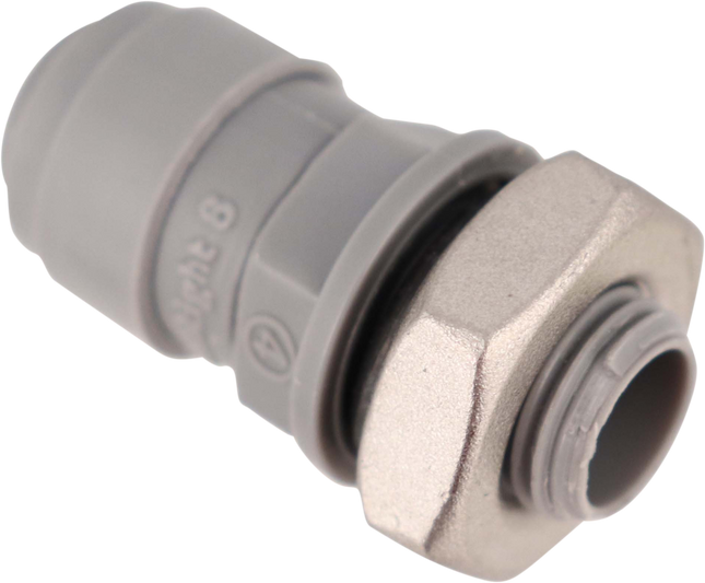 Duotight - 8mm (5/16) x 1/4 in. BSP Male Bulkhead w/ Seated O-Ring & Locking Nut