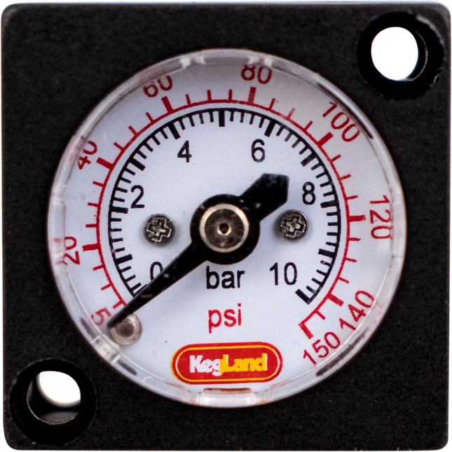 Mini Gauge for Duotight In-Line Regulator & Blowtie G2 - 0-150 psi