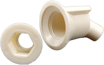 Drain Spout for Drip Tray - 40cm Recessed (two pieces: male and female) 