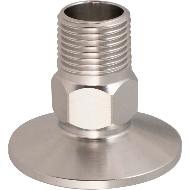 Stainless - 1.5 in. T.C. x 1/2 in. BSPT Male
