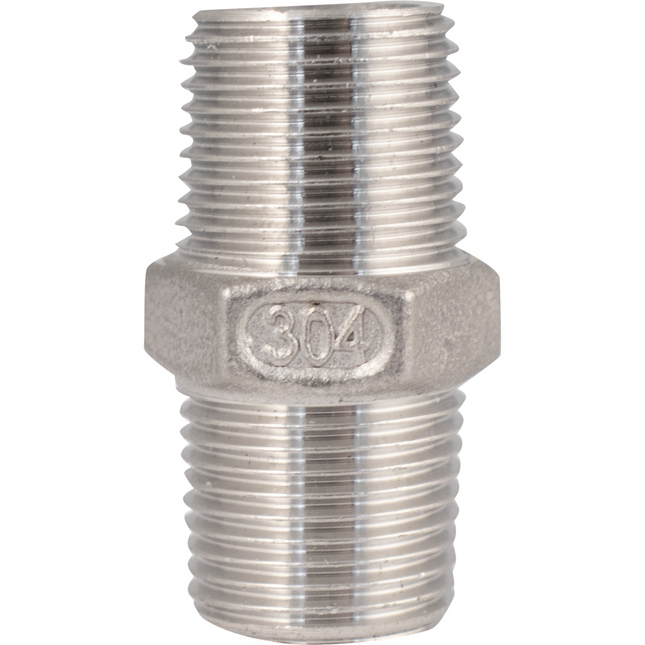 Stainless - 3/4 in. BSPT Hex Nipple