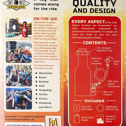 Craft Master Growlers - 64 oz Growlveller - PLACEHOLDER
