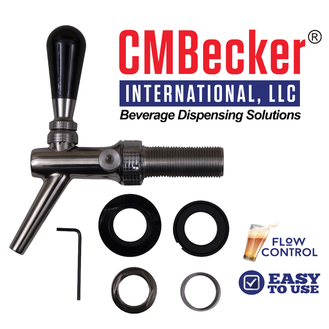 CM Becker Faucet | V10 | Allen Security Adjustment | Creamer | 304 SS Brushed 