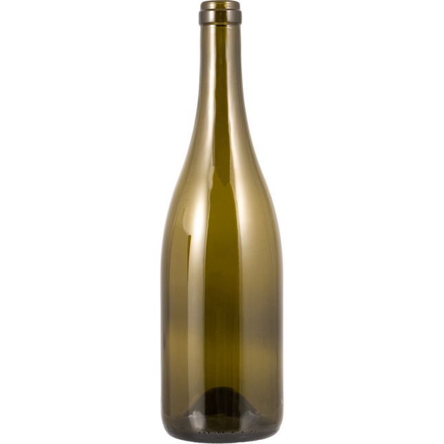 750mL Antique Green Burgundy Farro Glass Wine Bottles, Punted - Case of 12 - PLACEHOLDER