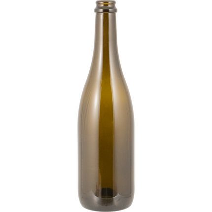 750mL Antique Green Farro Glass Champagne Bottles, Punted - Case of 12 - PLACEHOLDER