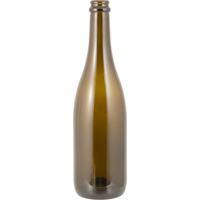750mL Antique Green Farro Glass Champagne Bottles, Punted - Case of 12 - PLACEHOLDER