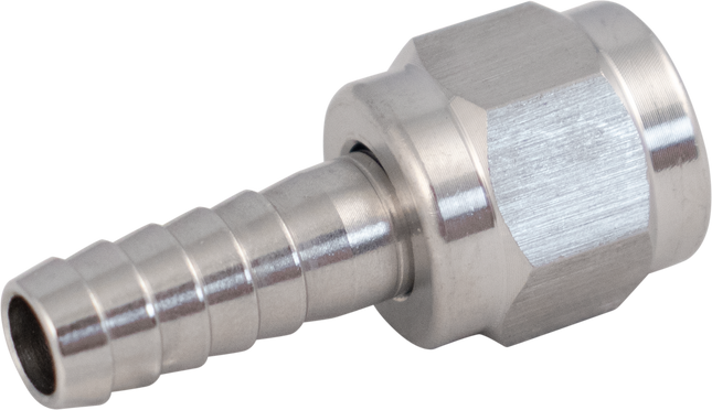 Komos - Stainless Flare Fitting - 1/4 in. Swivel Nut & Barb