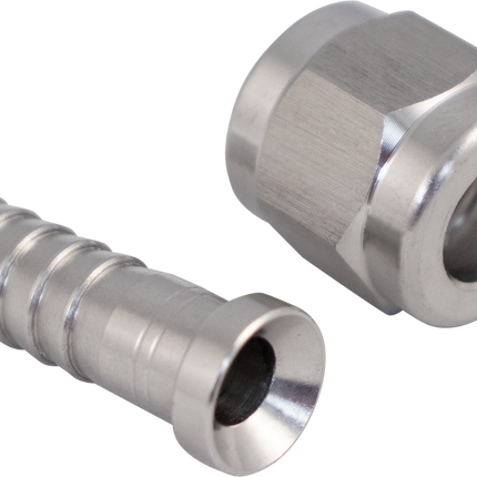 Komos - Stainless Flare Fitting - 1/4 in. Swivel Nut & Barb