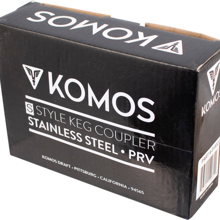 KOMOS Keg Coupler - S-Style Sanke Coupler with PRV (Stainless)