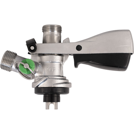 KOMOS Keg Coupler - S Style Sanke Coupler with PRV (Stainless) w/ 1/4 in. Barbs