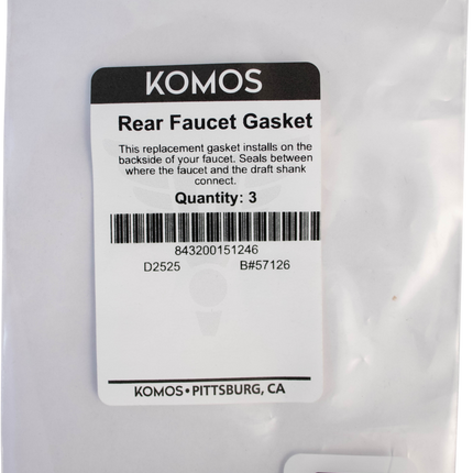 Komos - Rear Faucet Gasket - Pack of 3